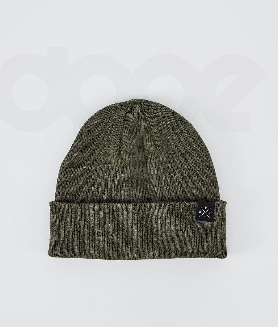 Olive / Green Men\'s Dope Solitude Beanie | AUQZ3206