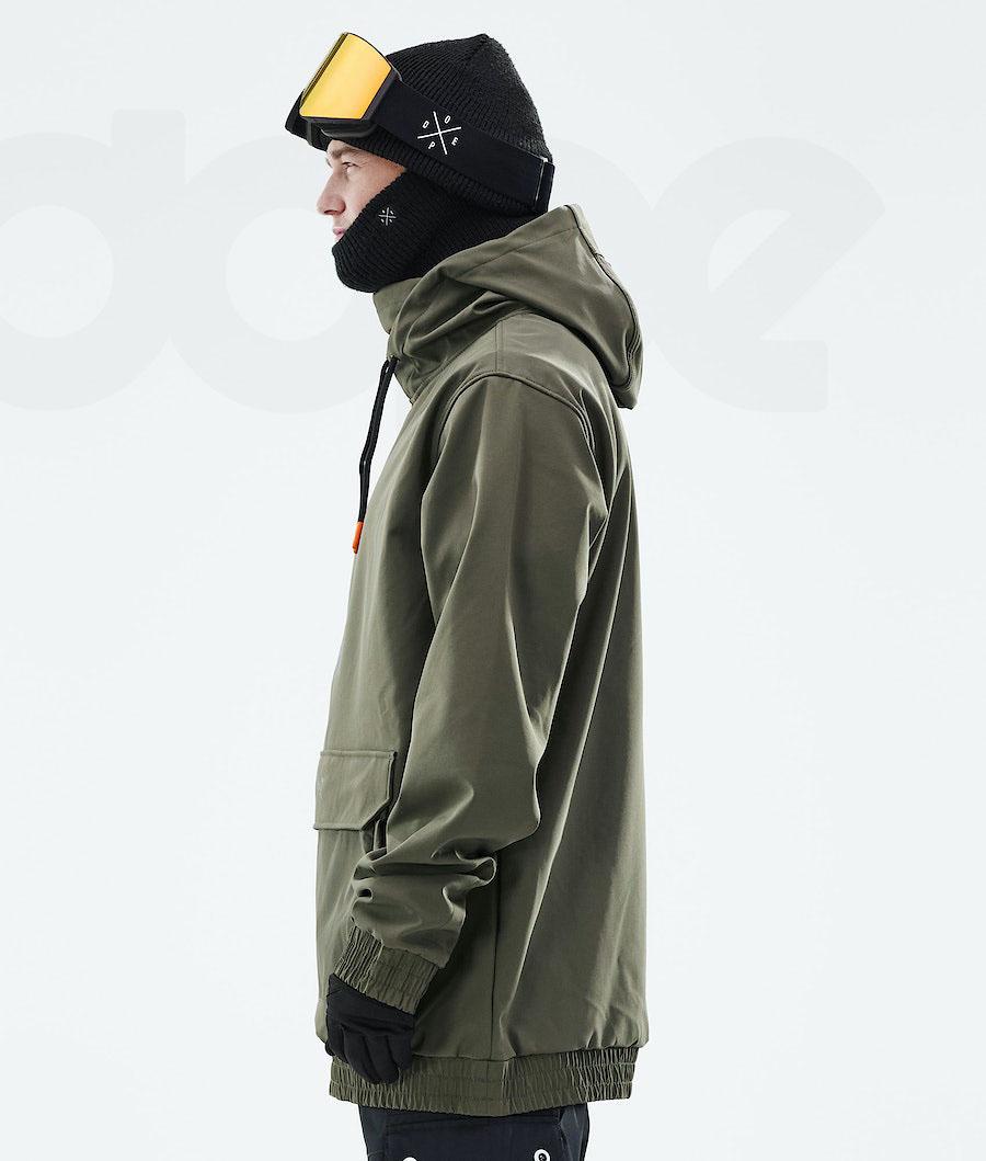 Olive / Green Men's Dope Wylie OG Ski Jackets | AUHK2951