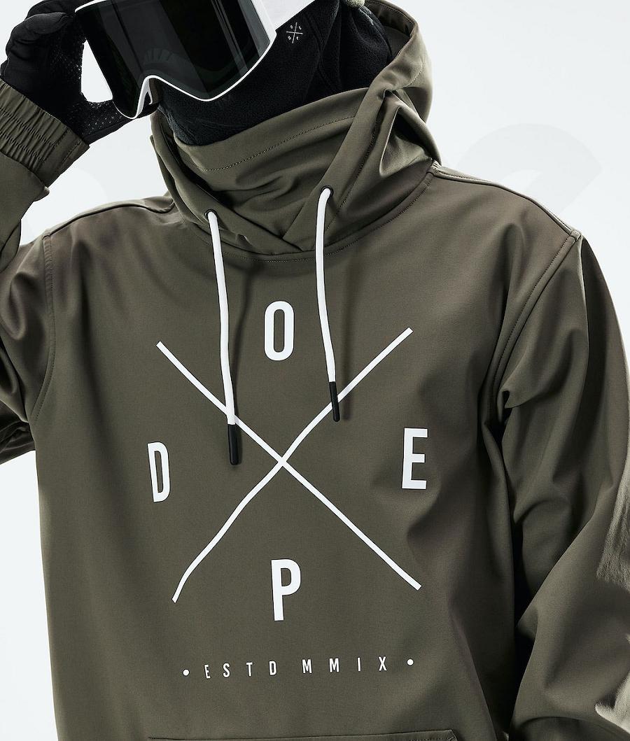 Olive / Green Men's Dope Yeti 2021 2X-Up Snowboard Jackets | AUKI2833