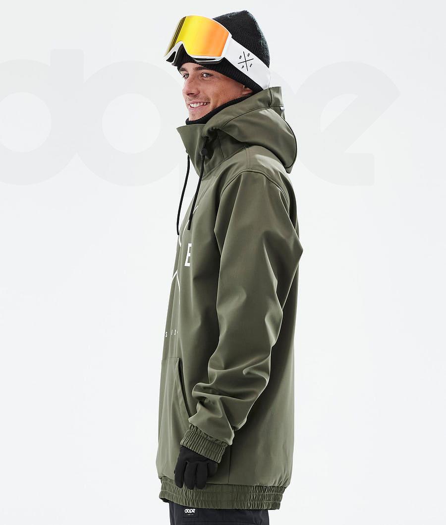 Olive / Green Men's Dope Yeti 2X-Up Snowboard Jackets | AUYU2846