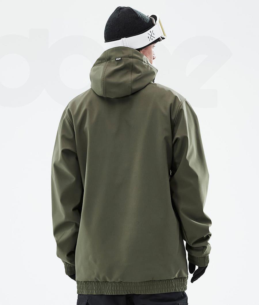 Olive / Green Men's Dope Yeti 2X-Up Snowboard Jackets | AUYU2846