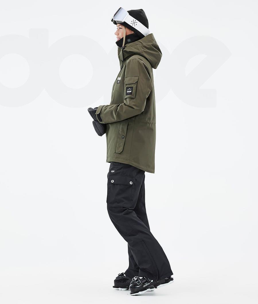 Olive / Green Women's Dope Adept W Ski Jackets | AUGL3561