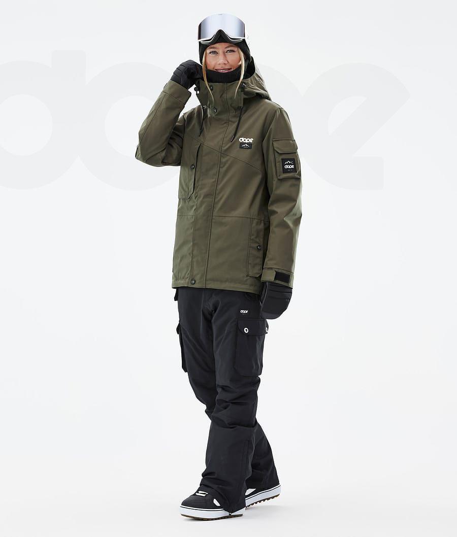 Olive / Green Women's Dope Adept W Snowboard Jackets | AUIS3385