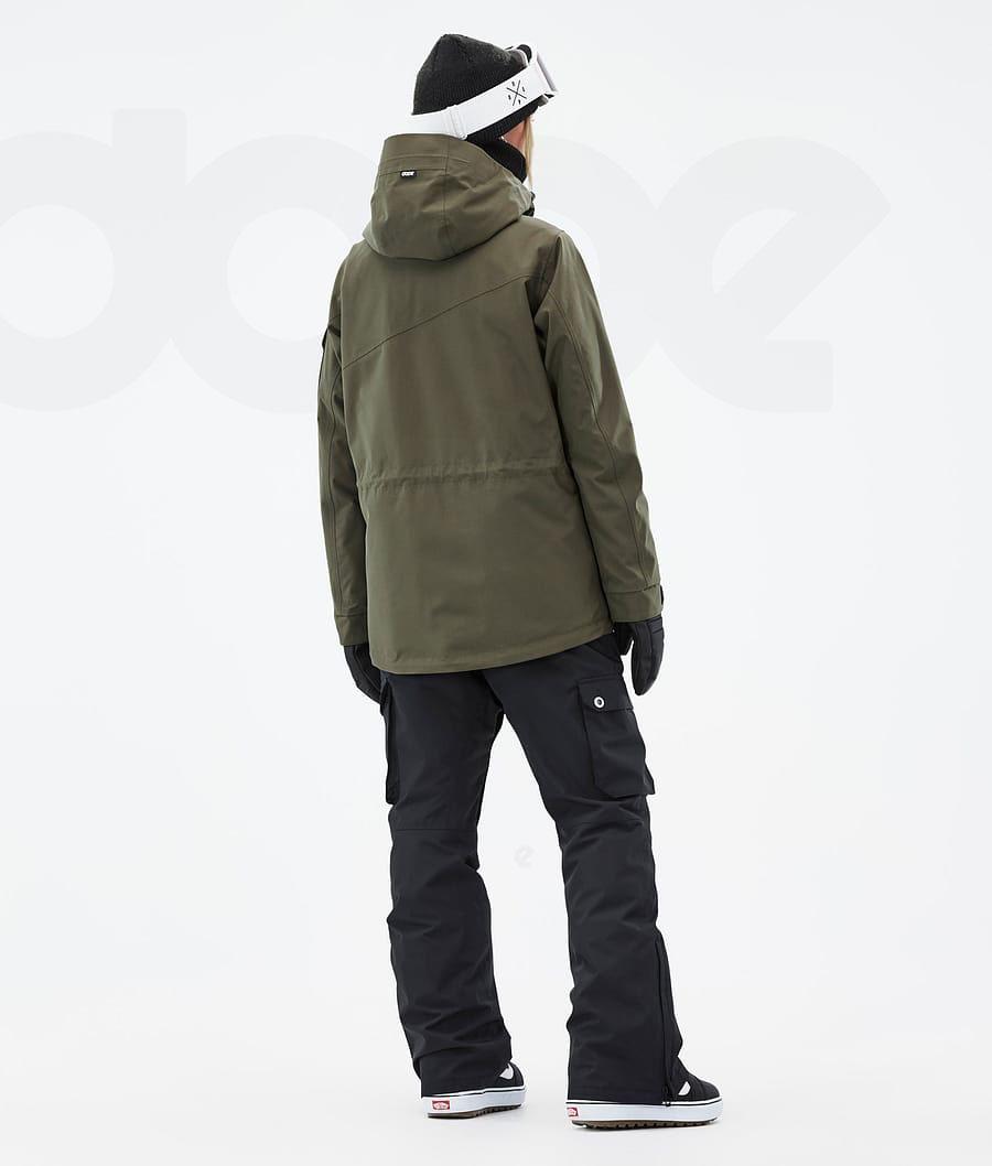 Olive / Green Women's Dope Adept W Snowboard Jackets | AUIS3385