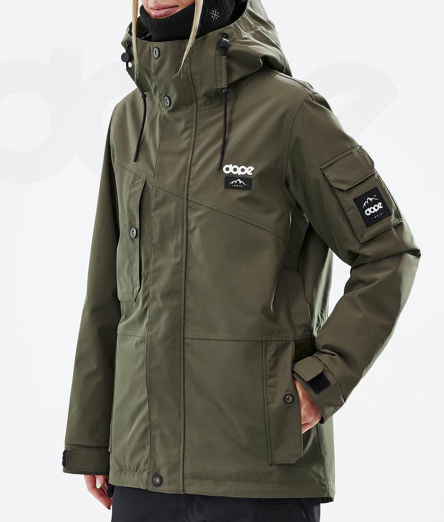 Olive / Green Women's Dope Adept W Snowboard Jackets | AUIS3385