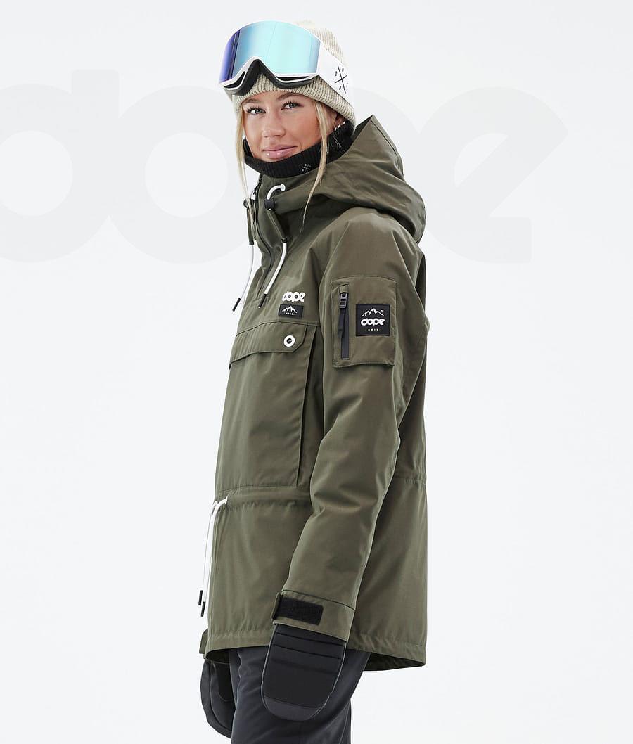 Olive / Green Women's Dope Annok W Ski Jackets | AUOR3592