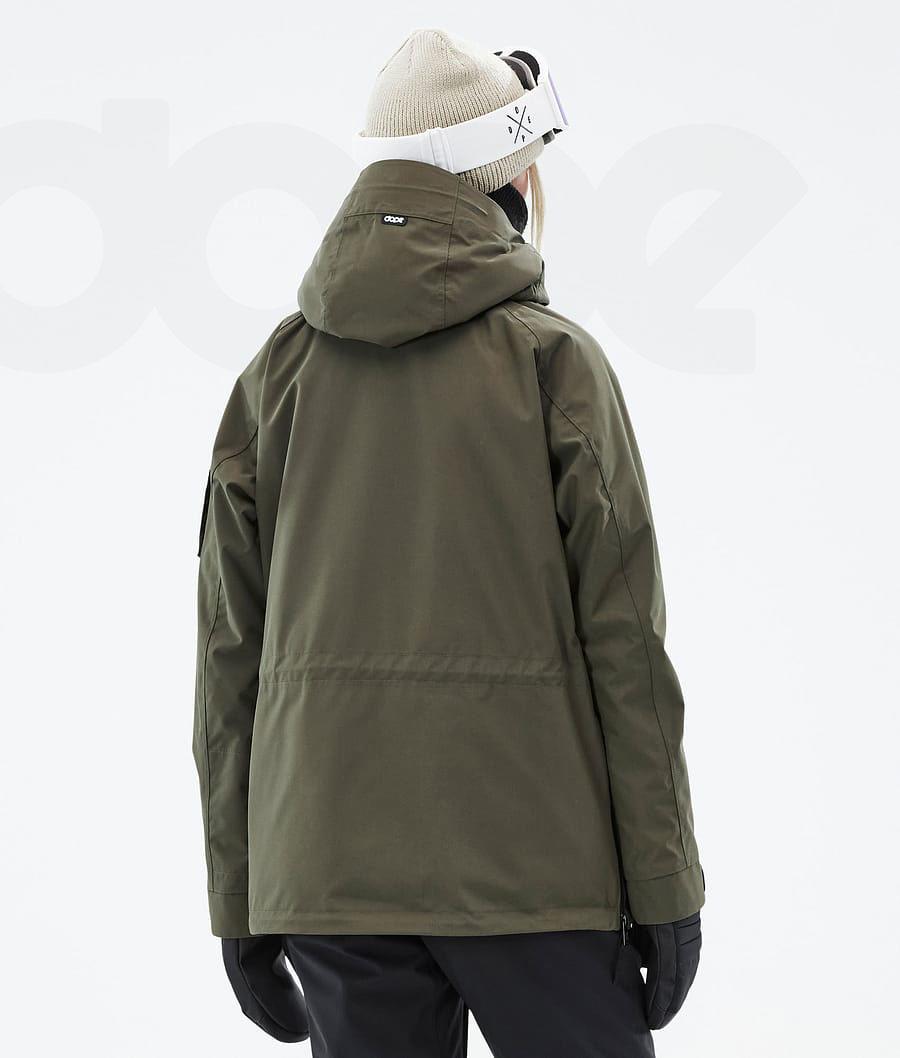 Olive / Green Women's Dope Annok W Ski Jackets | AUOR3592