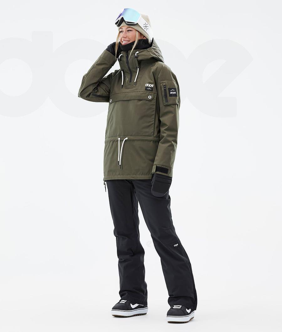 Olive / Green Women's Dope Annok W Snowboard Jackets | AUGL3423