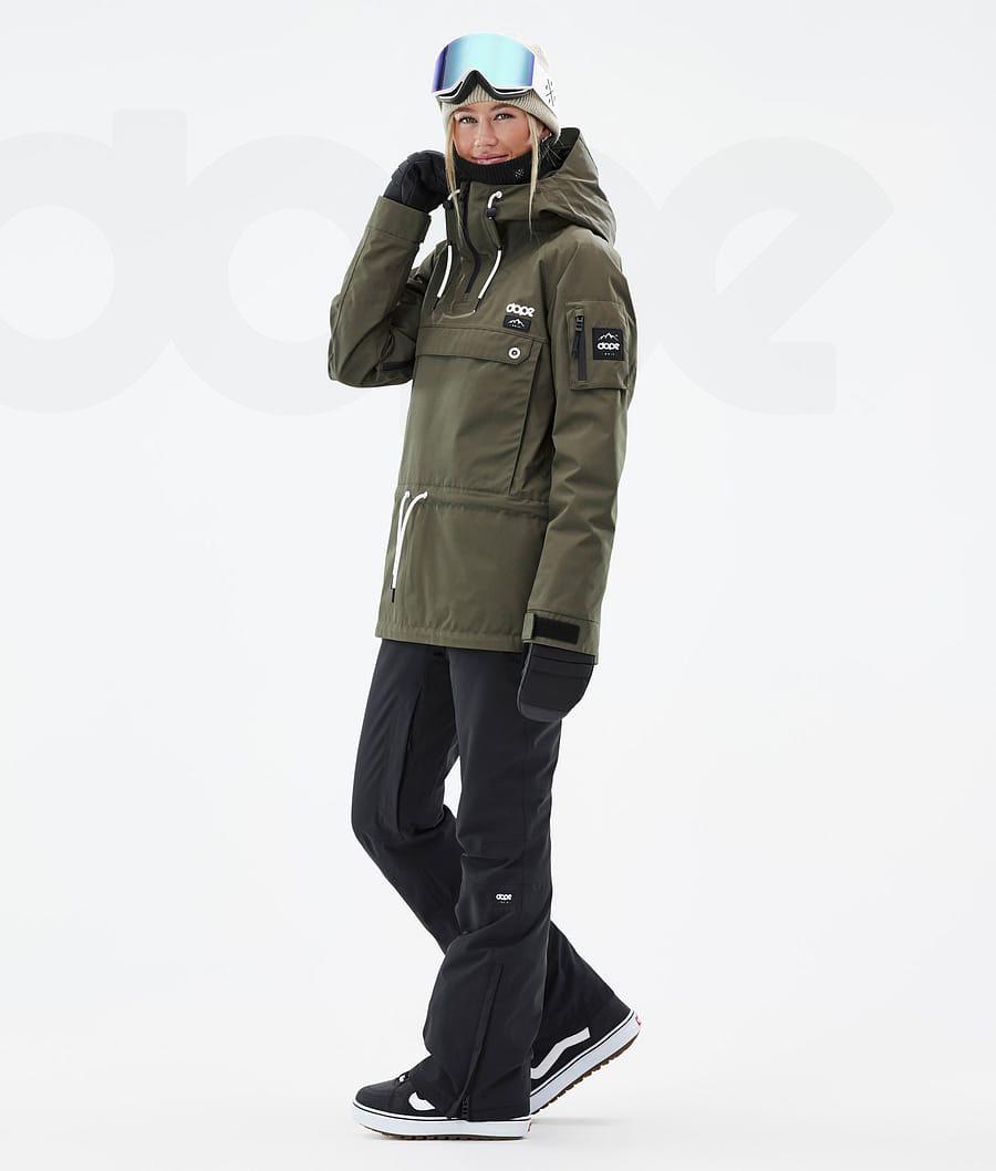 Olive / Green Women's Dope Annok W Snowboard Jackets | AUGL3423