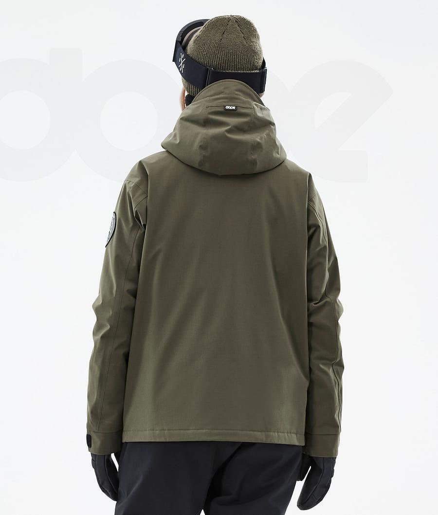 Olive / Green Women's Dope Blizzard W Full Zip Ski Jackets | AUAP3635