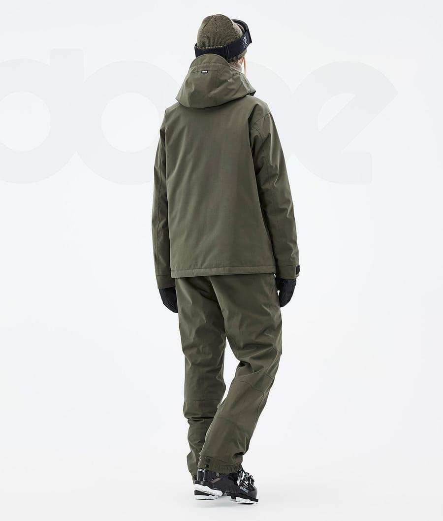 Olive / Green Women's Dope Blizzard W Ski Jackets | AUGL3613