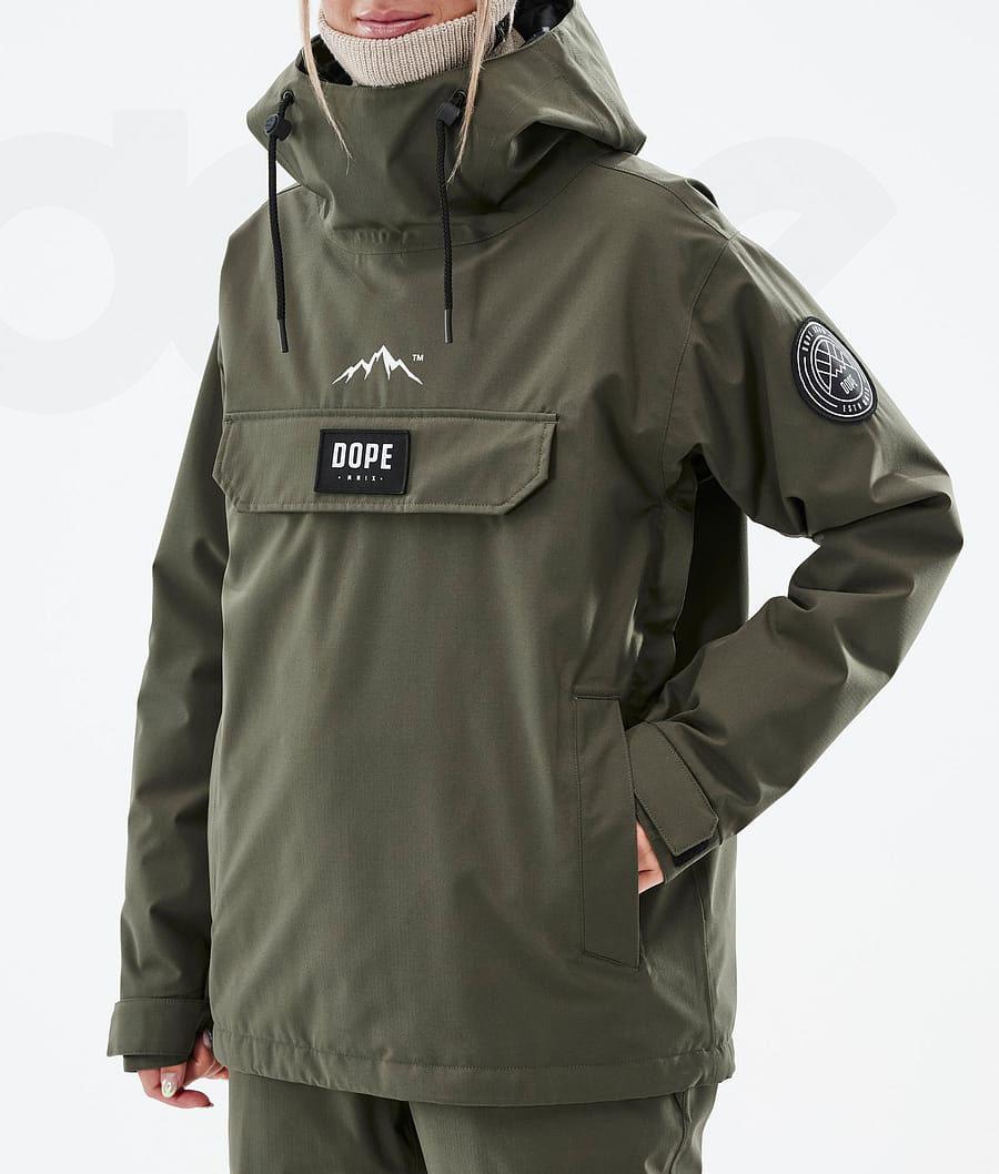 Olive / Green Women's Dope Blizzard W Ski Jackets | AUGL3613