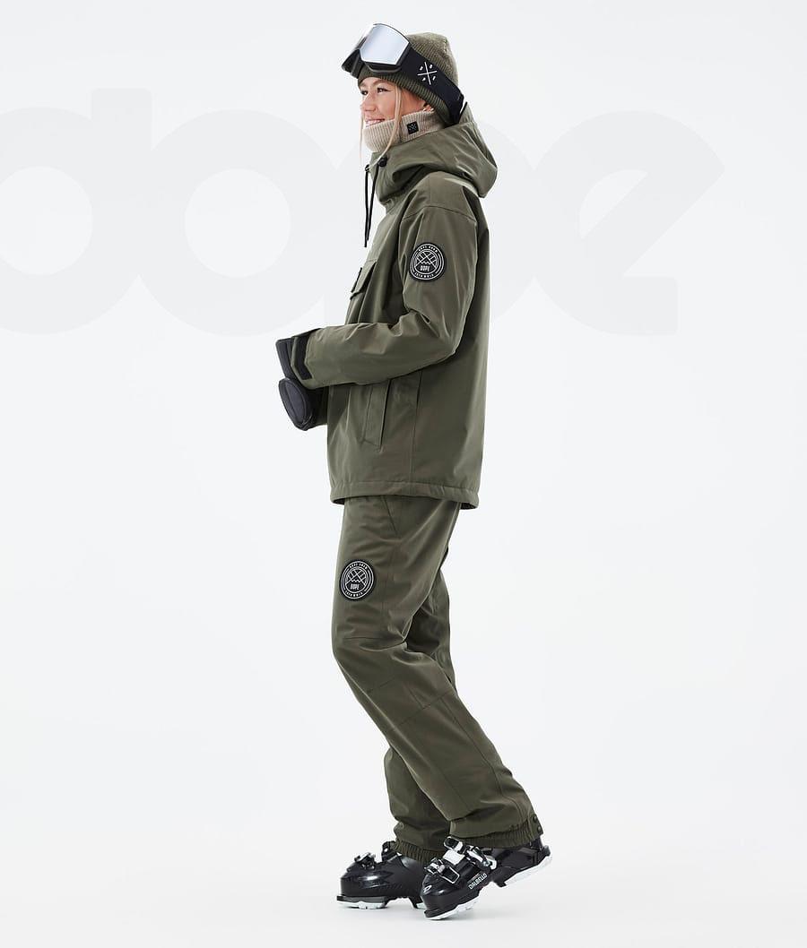 Olive / Green Women's Dope Blizzard W Ski Jackets | AUGL3613