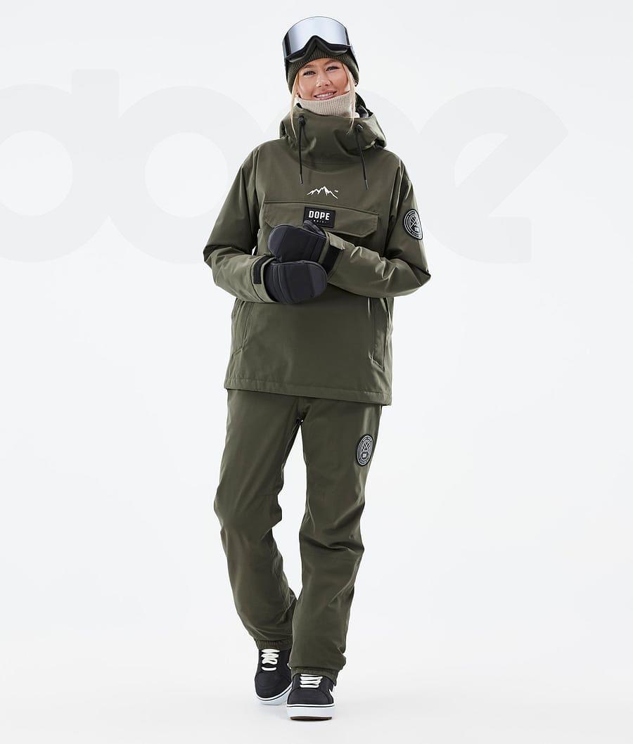 Olive / Green Women's Dope Blizzard W Snowboard Jackets | AUQZ3444