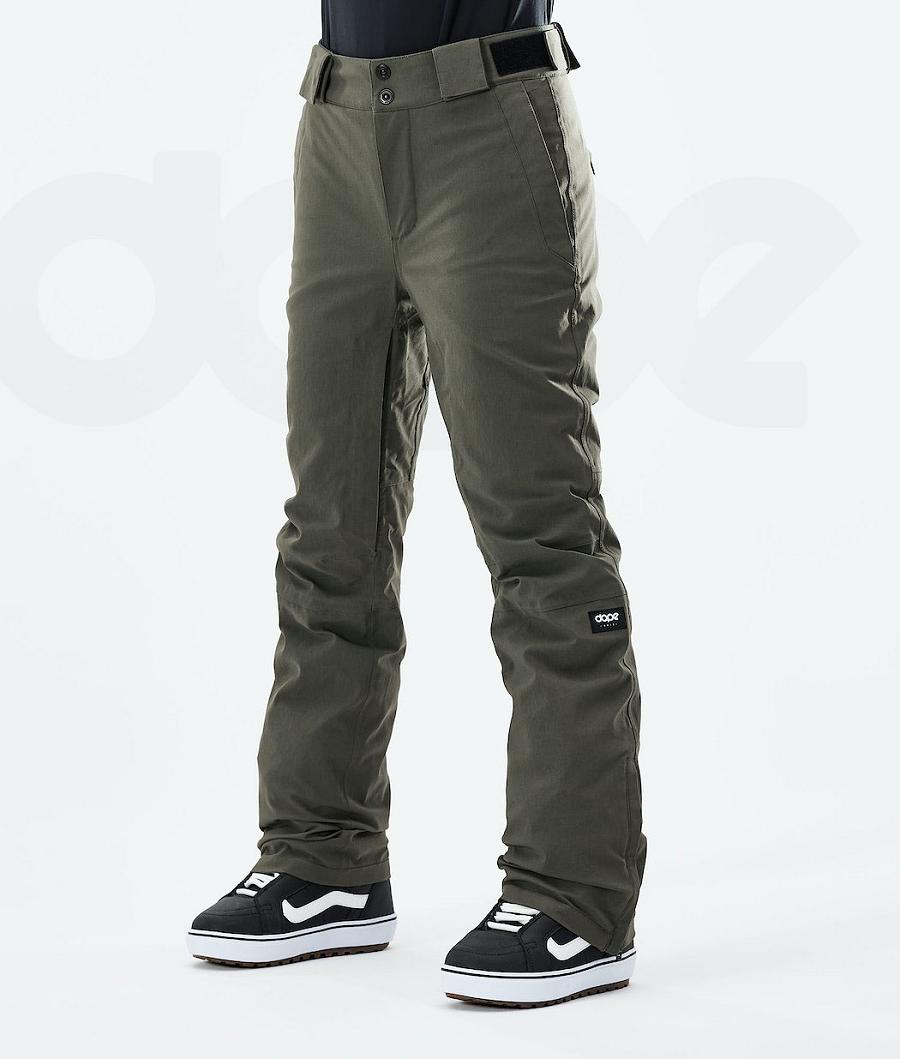 Olive / Green Women\'s Dope Con W 2021 Snowboard Pants | AUHK3261