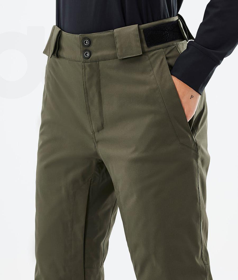 Olive / Green Women's Dope Con W Snowboard Pants | AUCE3255