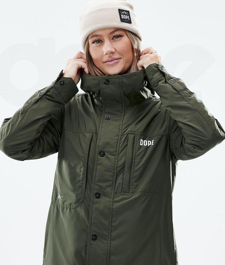 Olive / Green Women's Dope Insulated W Outdoor Jackets | AUPQ3740