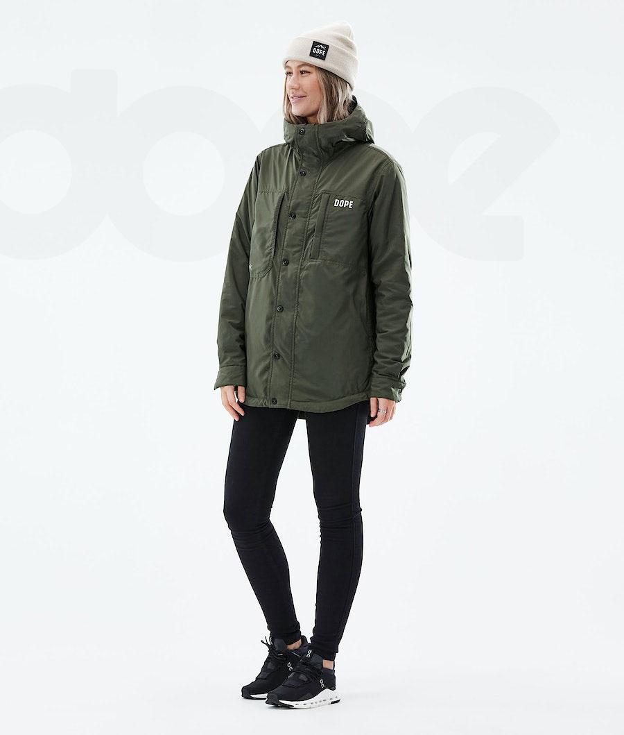 Olive / Green Women's Dope Insulated W Outdoor Jackets | AUPQ3740