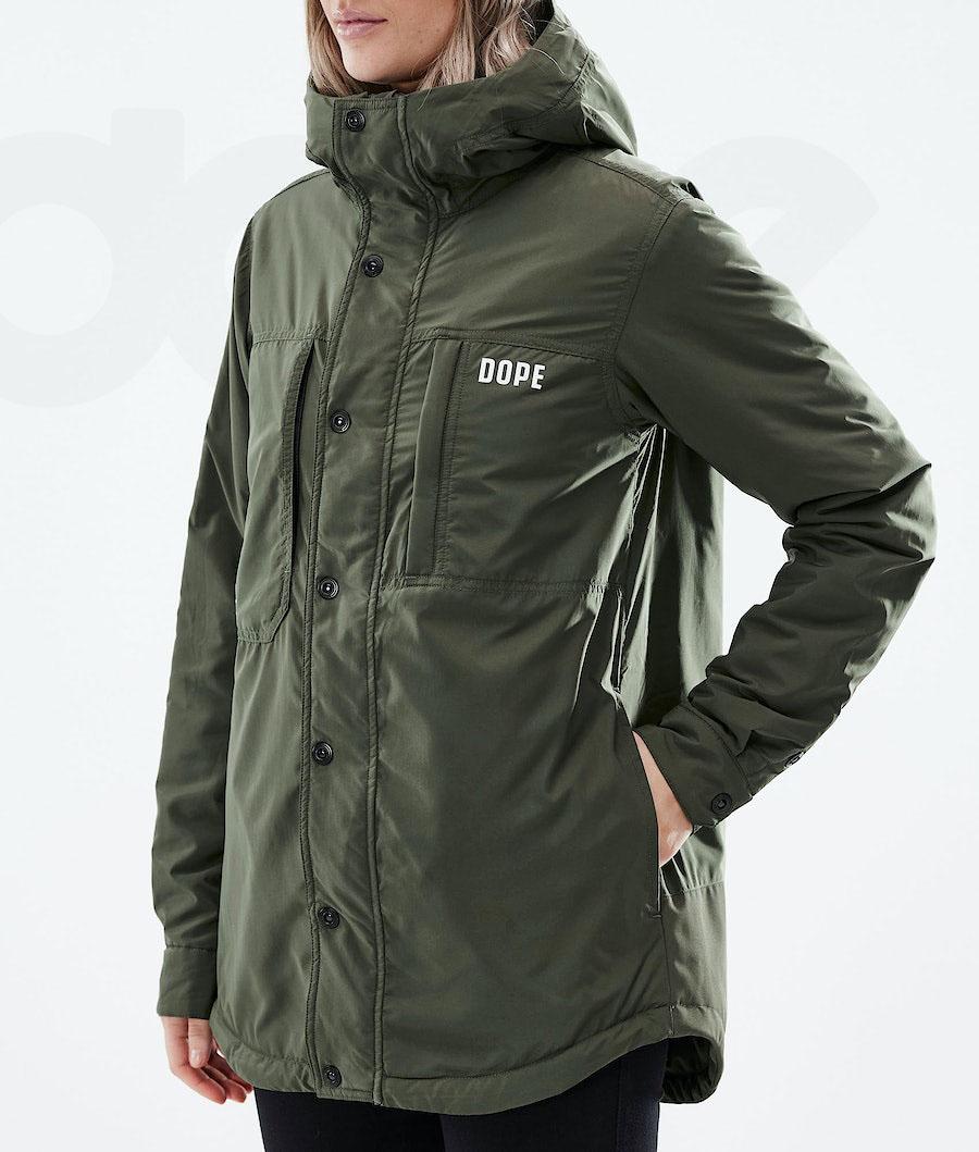 Olive / Green Women's Dope Insulated W Outdoor Jackets | AUPQ3740