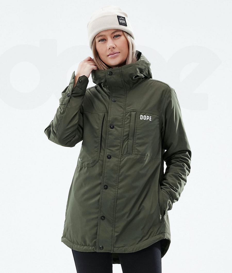 Olive / Green Women\'s Dope Insulated W Outdoor Jackets | AUPQ3740