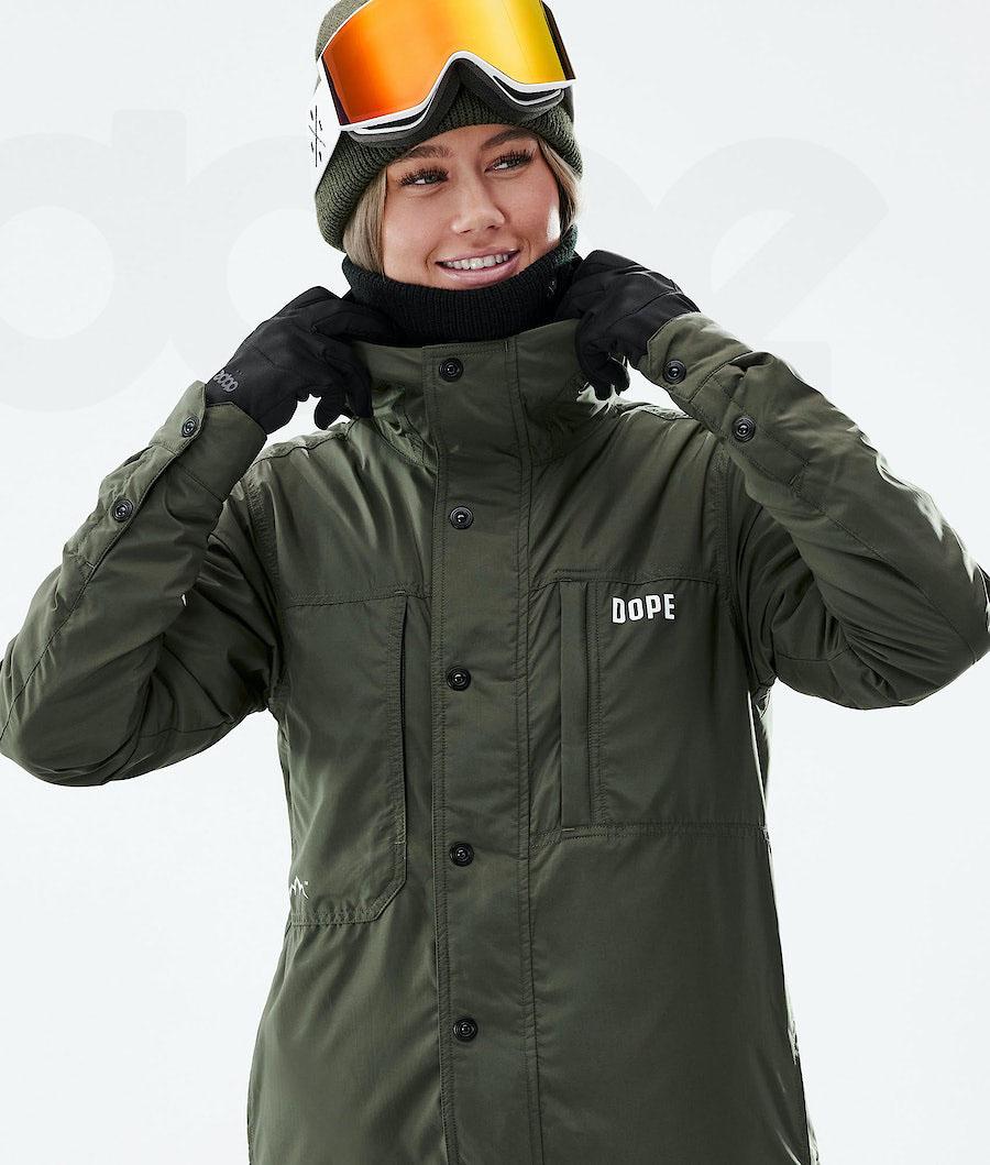 Olive / Green Women's Dope Insulated W Ski Jackets | AUCE3657