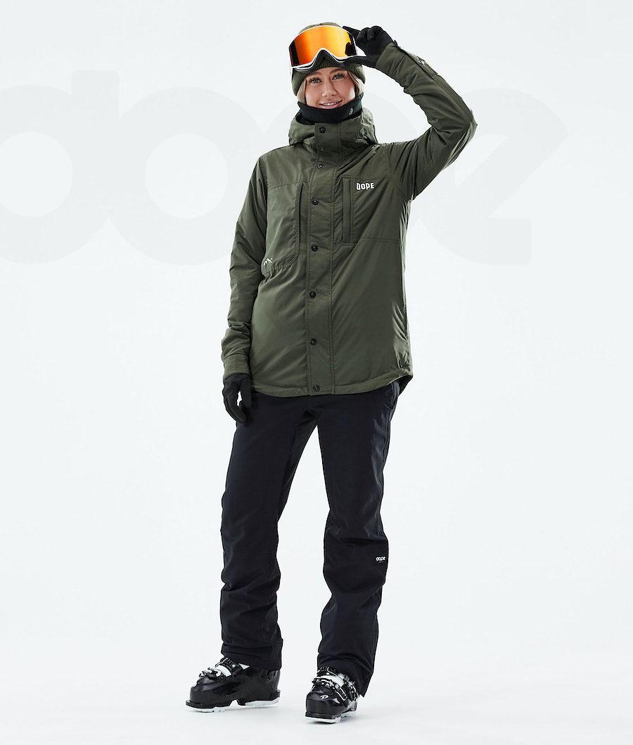 Olive / Green Women's Dope Insulated W Ski Jackets | AUCE3657