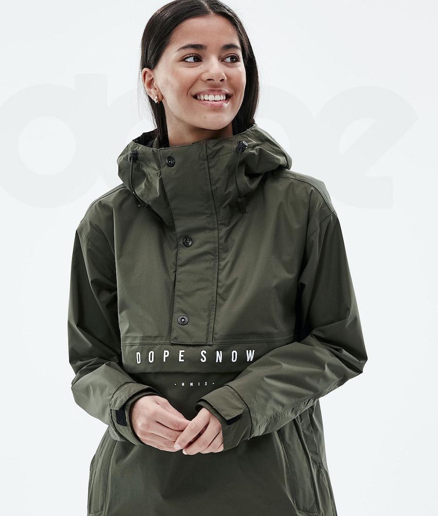 Olive / Green Women's Dope Legacy Light W Outdoor Jackets | AUSO3745