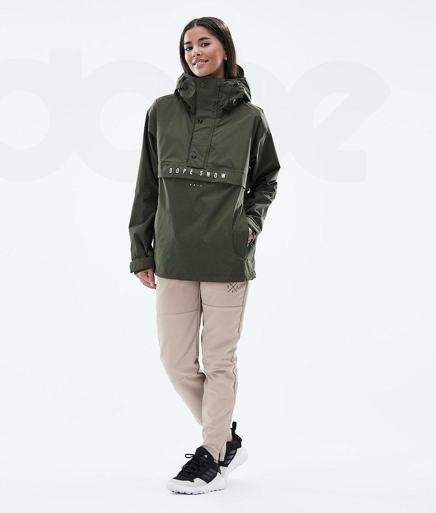 Olive / Green Women's Dope Legacy Light W Outdoor Jackets | AUSO3745