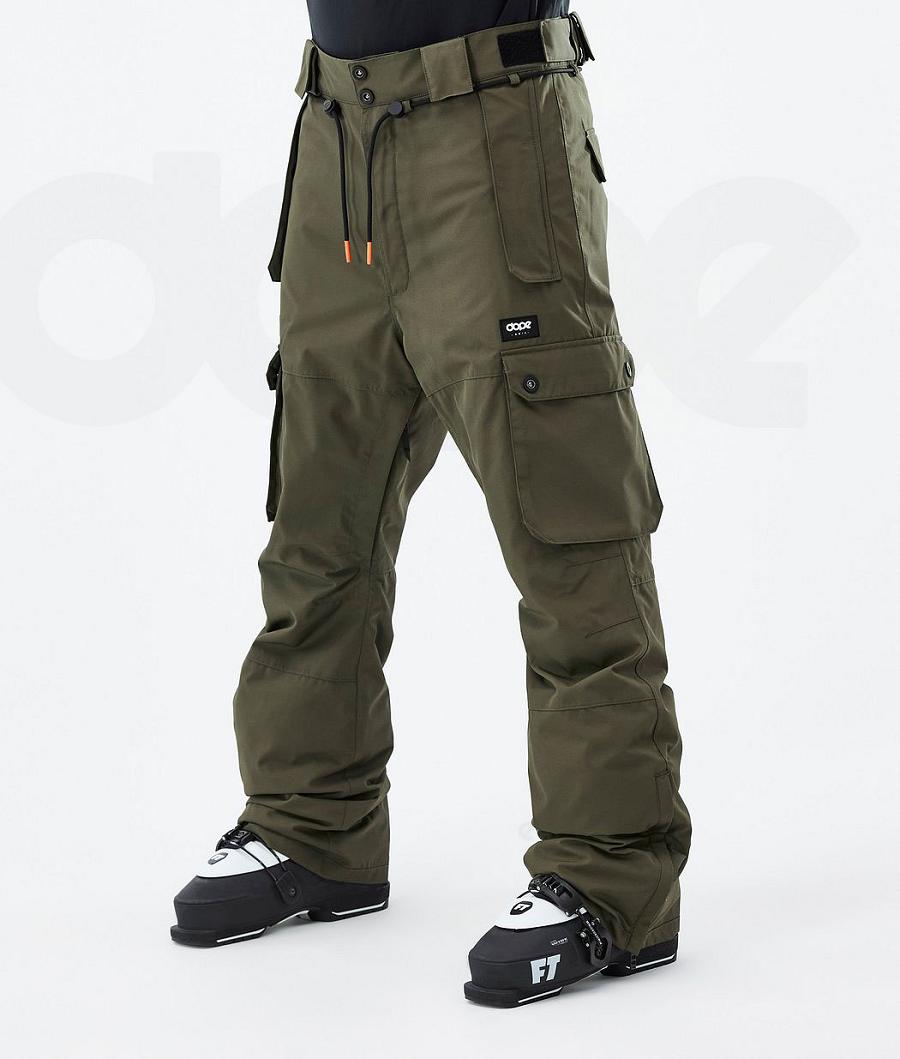 Olive Men\'s Dope Iconic Ski Pants | AUNB2640