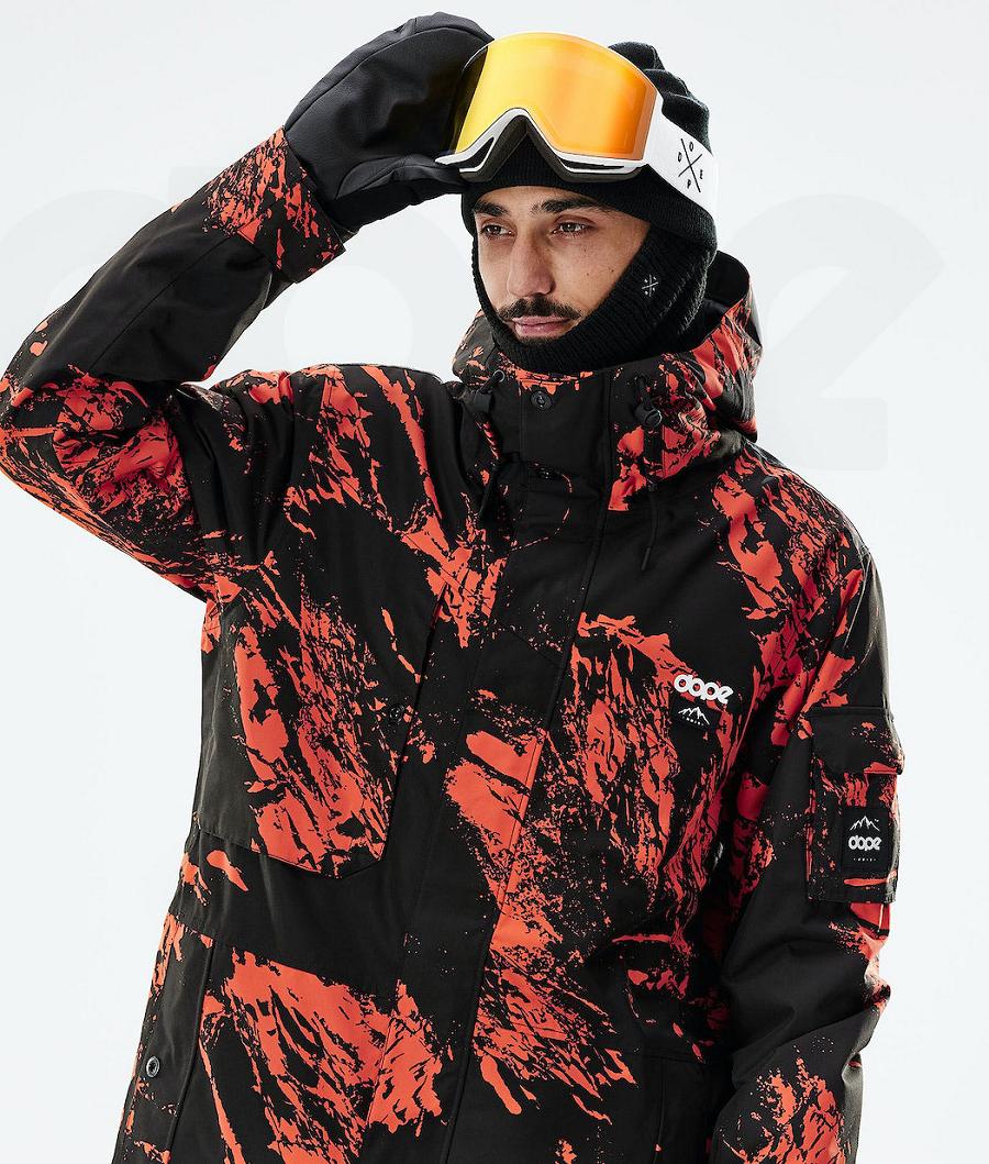 Orange Men's Dope Adept 2021 Paint Snowboard Jackets | AUBC2730