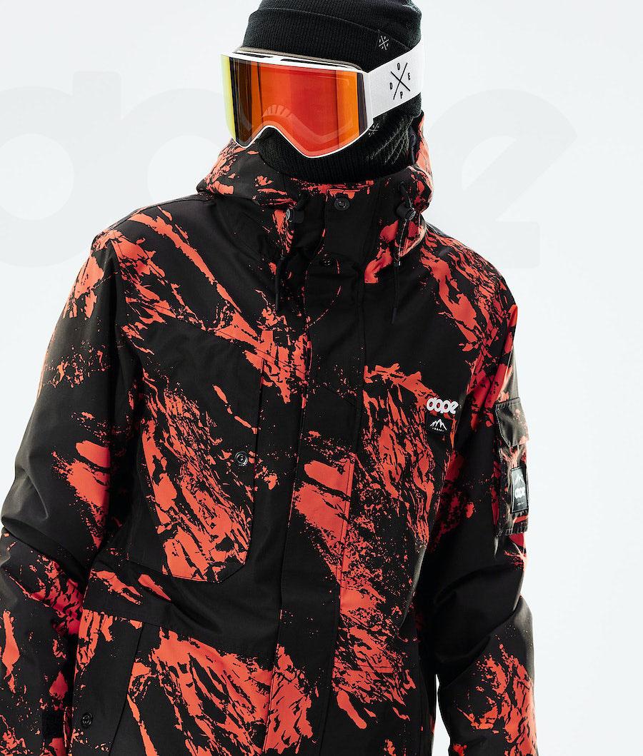 Orange Men's Dope Adept 2021 Paint Snowboard Jackets | AUBC2730