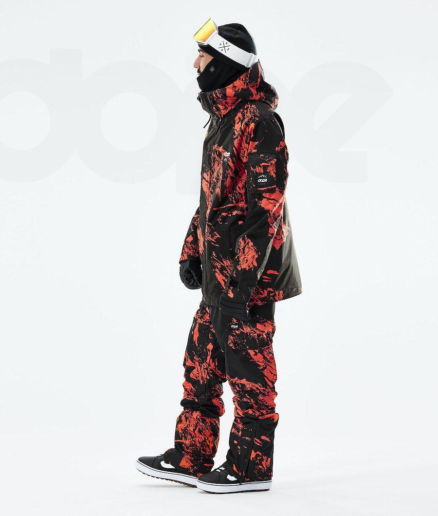 Orange Men's Dope Adept 2021 Paint Snowboard Jackets | AUBC2730