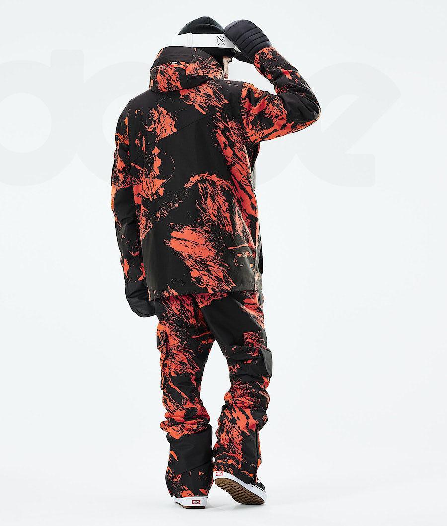 Orange Men's Dope Adept 2021 Paint Snowboard Jackets | AUBC2730