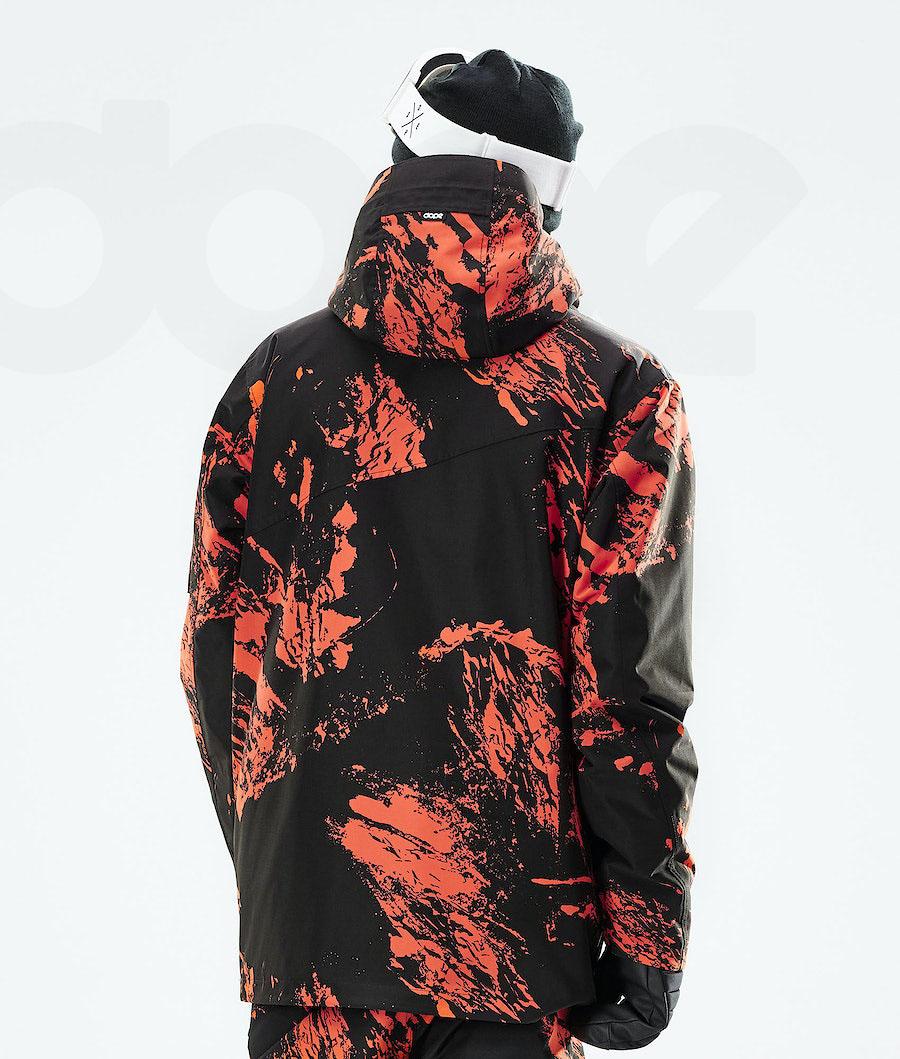 Orange Men's Dope Adept 2021 Paint Snowboard Jackets | AUBC2730