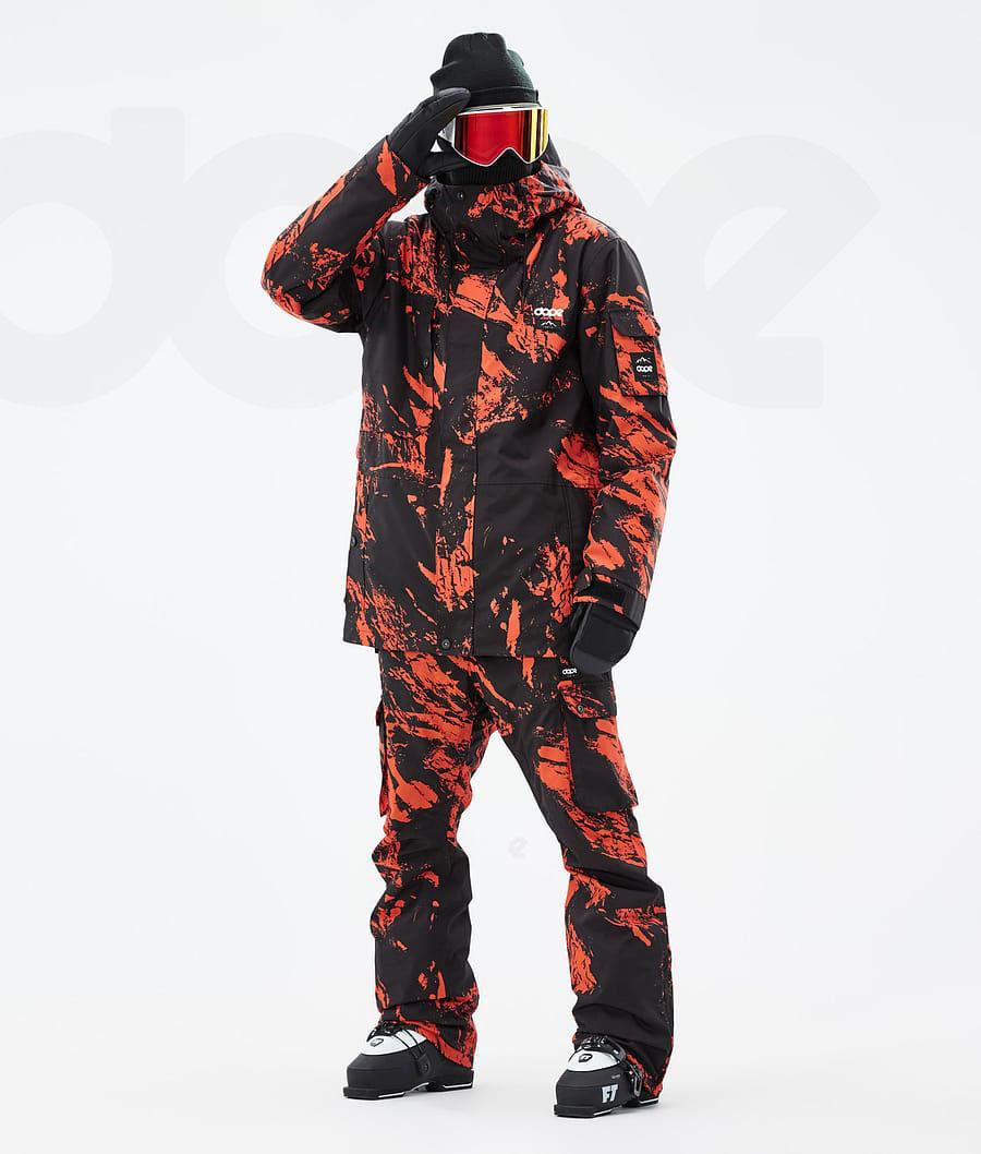 Orange Men's Dope Adept Paint Ski Jackets | AUZG2876