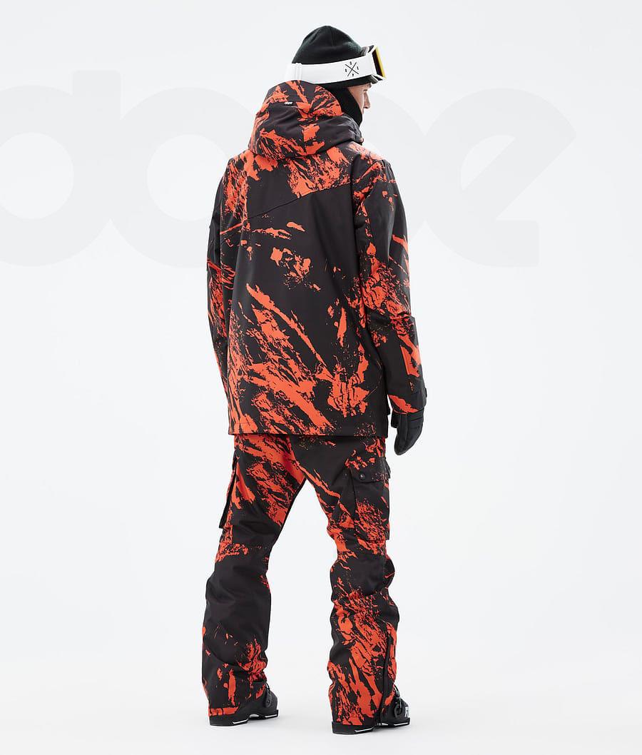 Orange Men's Dope Adept Paint Ski Jackets | AUZG2876