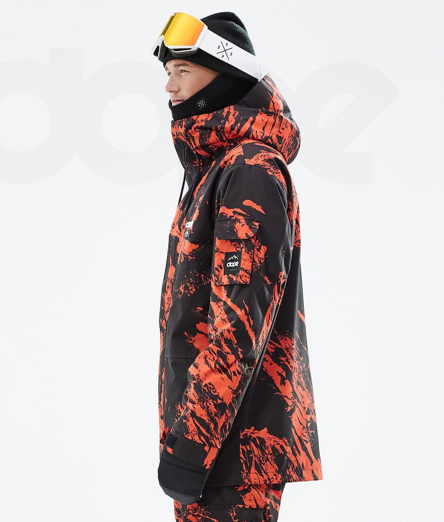 Orange Men's Dope Adept Paint Ski Jackets | AUZG2876