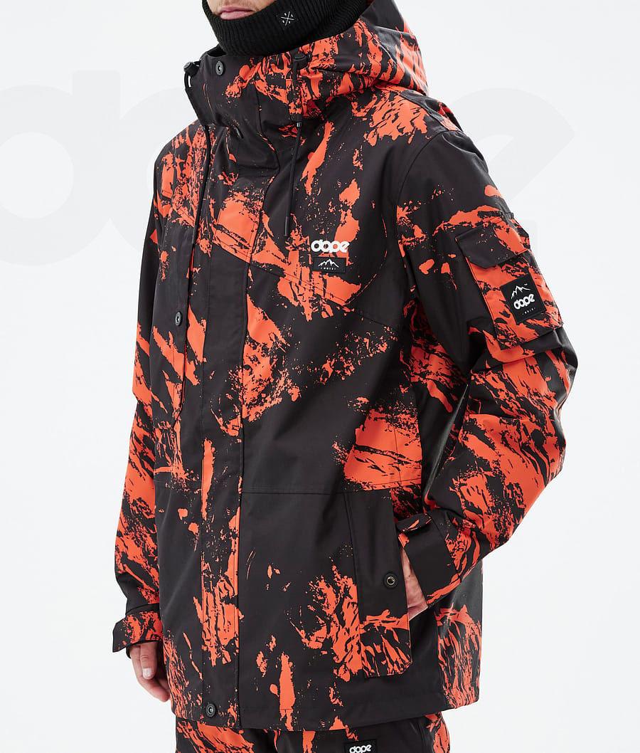 Orange Men's Dope Adept Paint Ski Jackets | AUZG2876