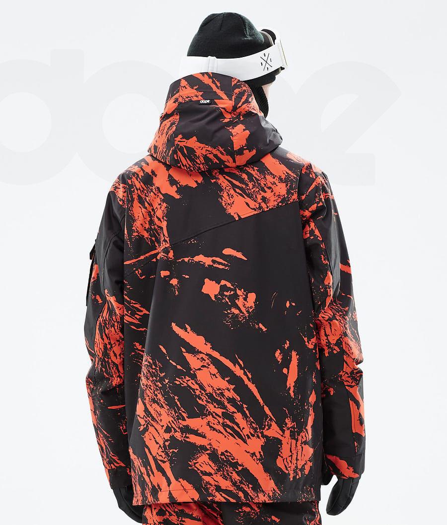 Orange Men's Dope Adept Paint Ski Jackets | AUZG2876