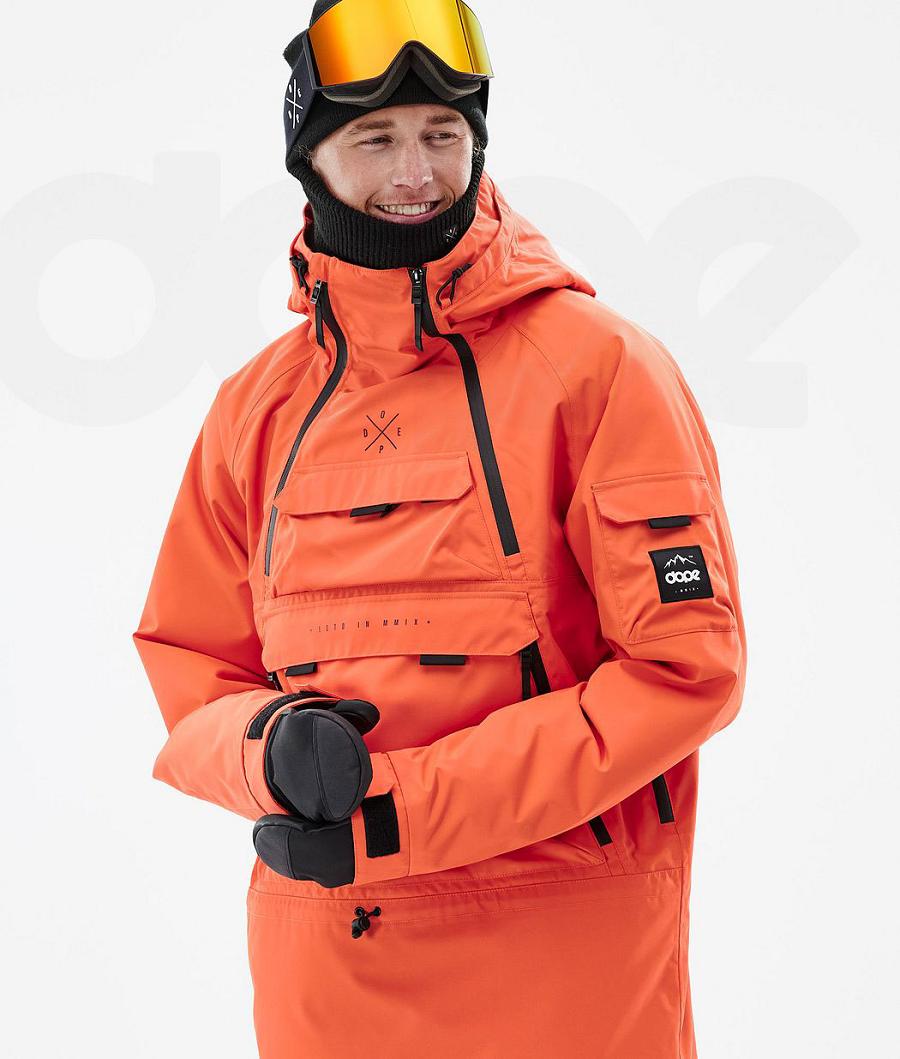 Orange Men's Dope Akin Ski Jackets | AUDN2883