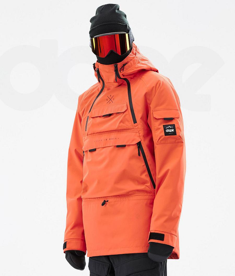 Orange Men\'s Dope Akin Ski Jackets | AUDN2883