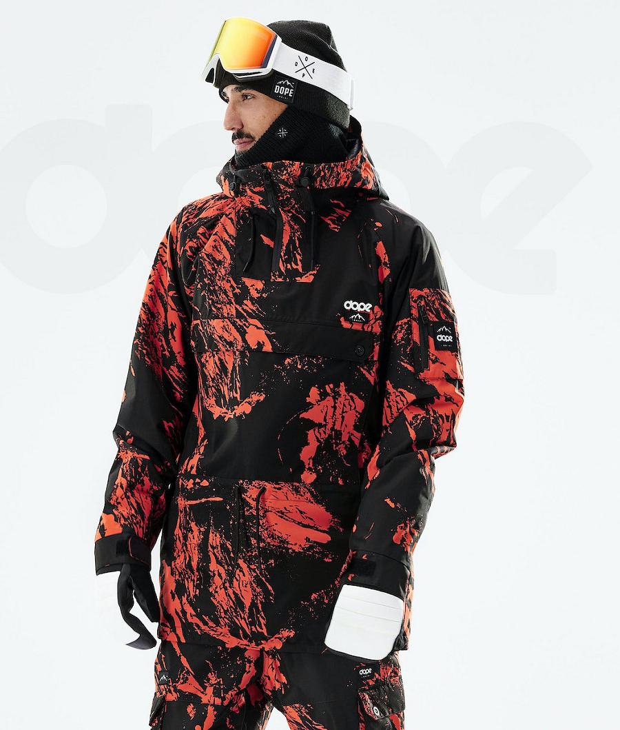 Orange Men\'s Dope Annok 2021 Paint Ski Jackets | AUMA2896