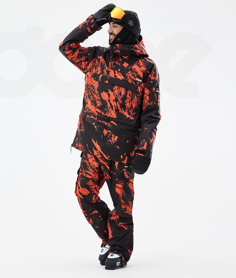 Orange Men's Dope Annok Paint Ski Jackets | AUBC2898