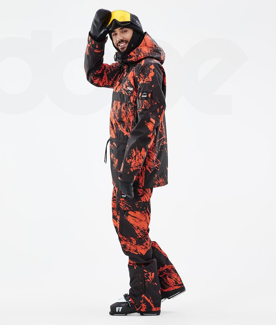 Orange Men's Dope Annok Paint Ski Jackets | AUBC2898