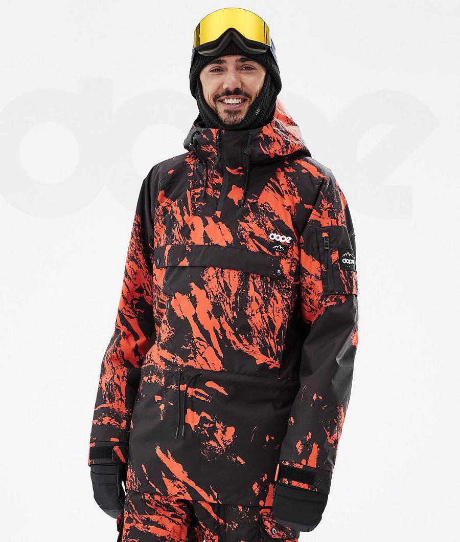 Orange Men\'s Dope Annok Paint Ski Jackets | AUBC2898