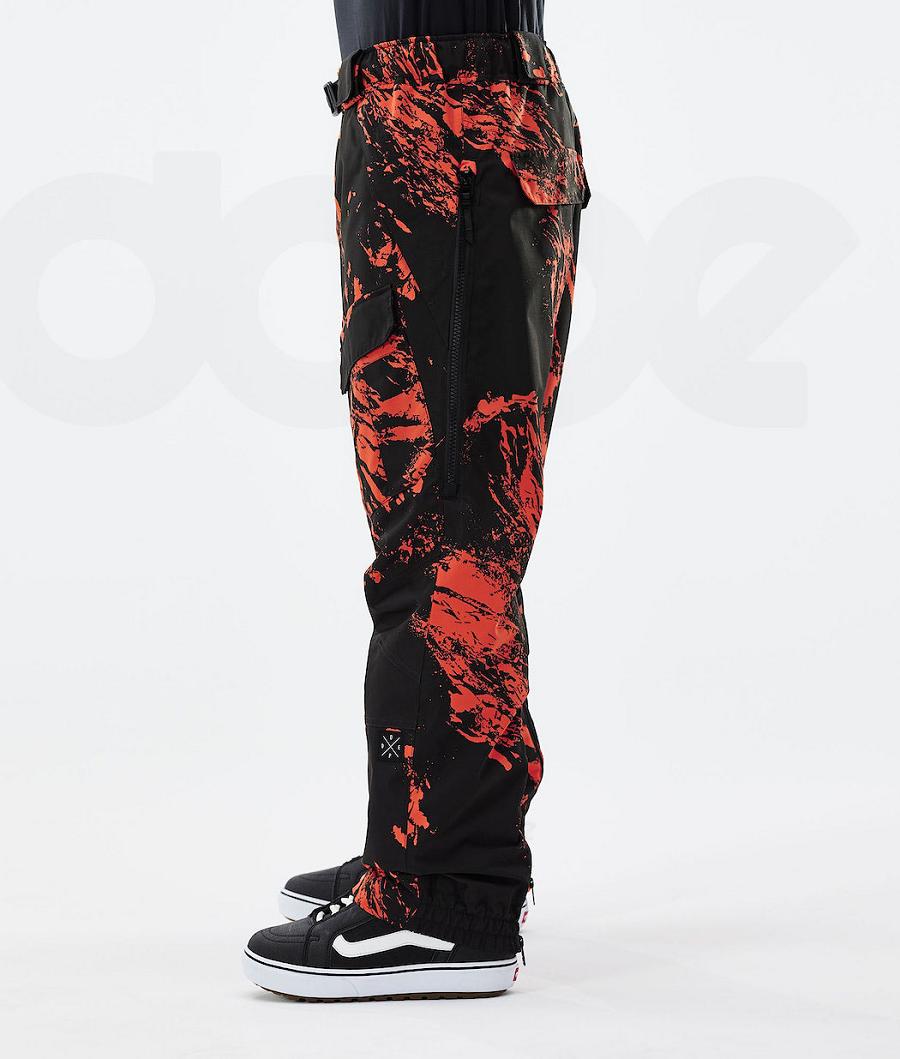 Orange Men's Dope Antek 2021 Paint Snowboard Pants | AUOR2551