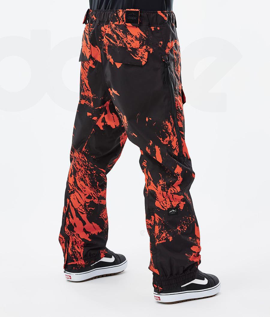 Orange Men's Dope Antek Paint Snowboard Pants | AUIS2552