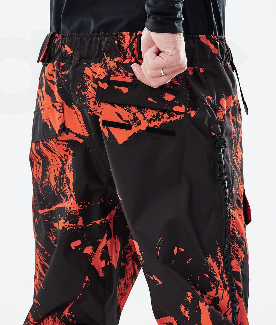 Orange Men's Dope Antek Paint Snowboard Pants | AUIS2552