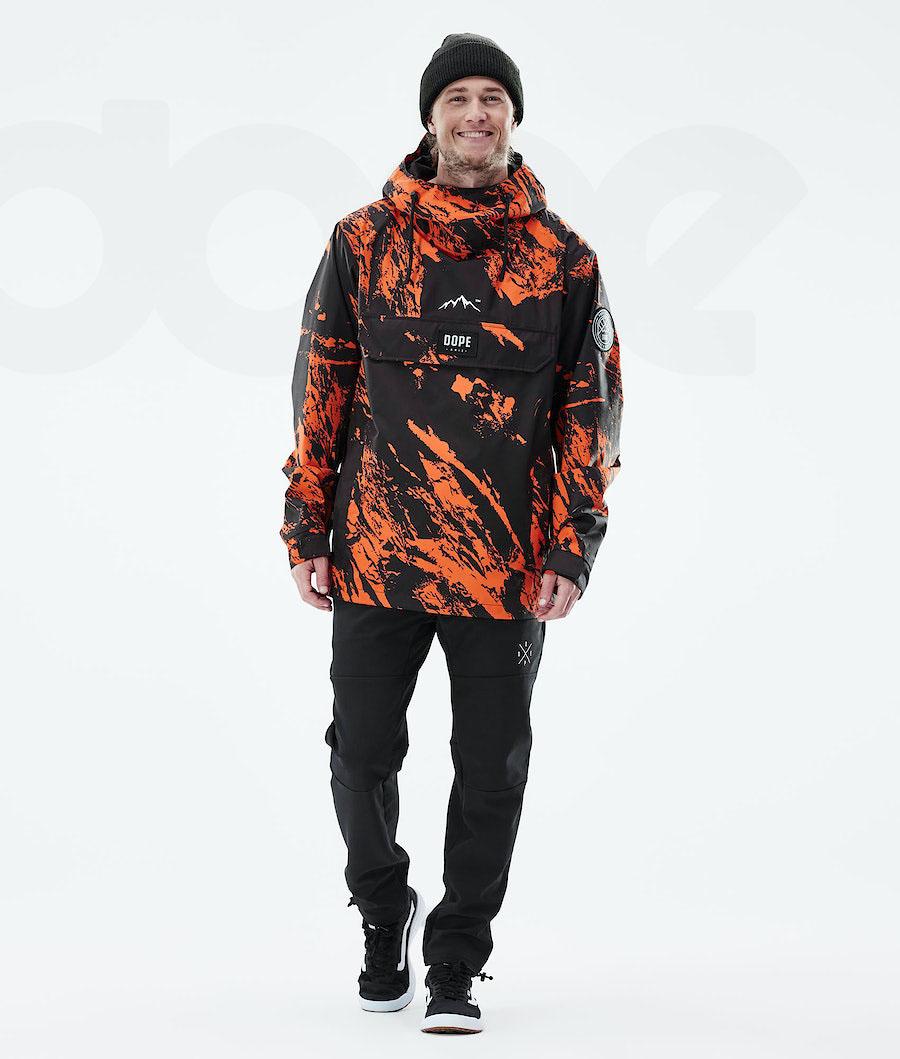 Orange Men's Dope Blizzard Light Paint Outdoor Jackets | AUHK2694