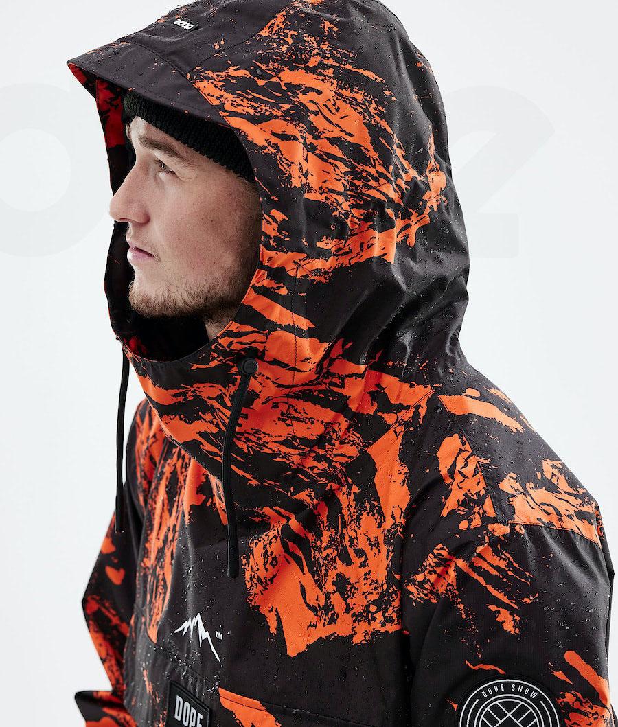 Orange Men's Dope Blizzard Light Paint Outdoor Jackets | AUHK2694